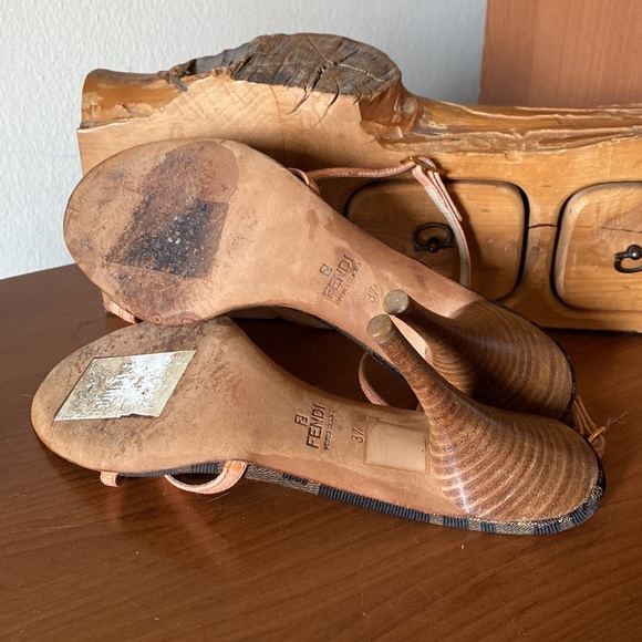 Fendi Vintage Zucca Pattern Strap Sandals - Picture 4 of 9